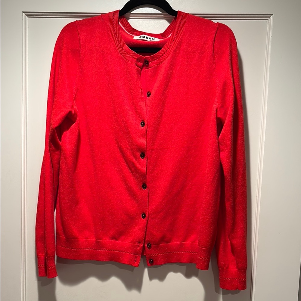 Boden Women's Red Cardigan Sweater